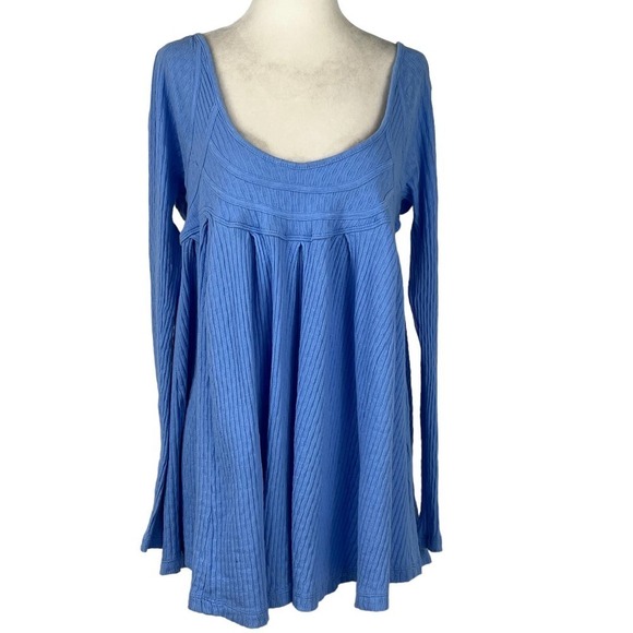 Free PEOPLE ITS ALWAYS YOU WOMENS TOP CORNFLOWER‎ BLUE NEW WITH TAG SIZE XS - Picture 3 of 16